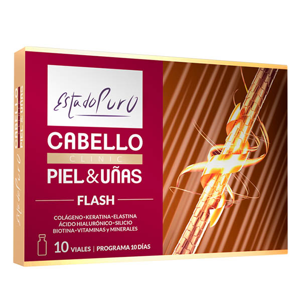 CABELLO- PIEL & UAS CLINIC FLASH (10 viales)