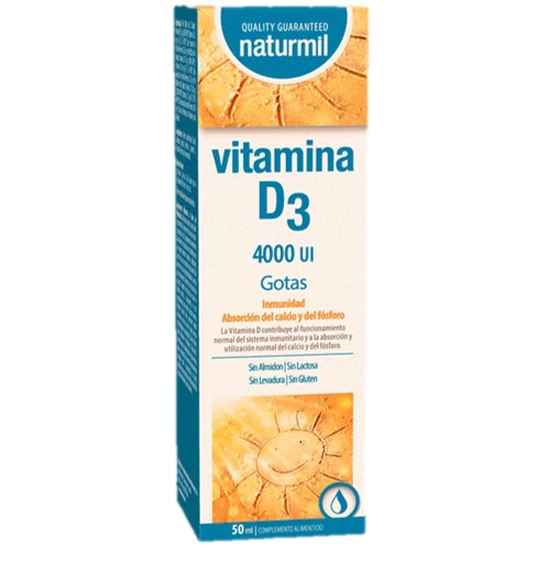 NATURMIL - Vitamina D3 4000 UI gotas (50 ml)