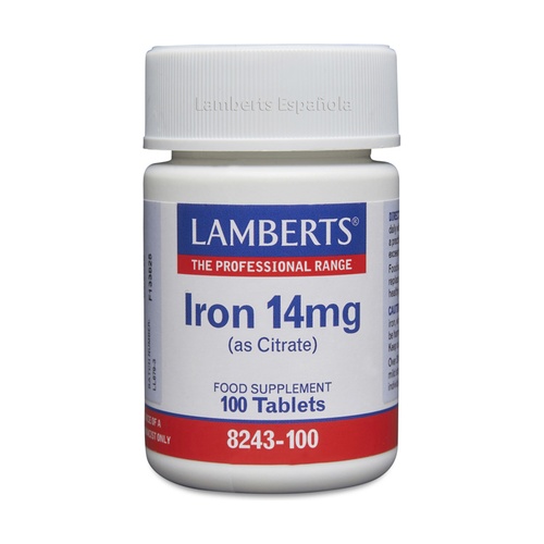 IRON - HIERRO 14 mg (100 comprimidos)