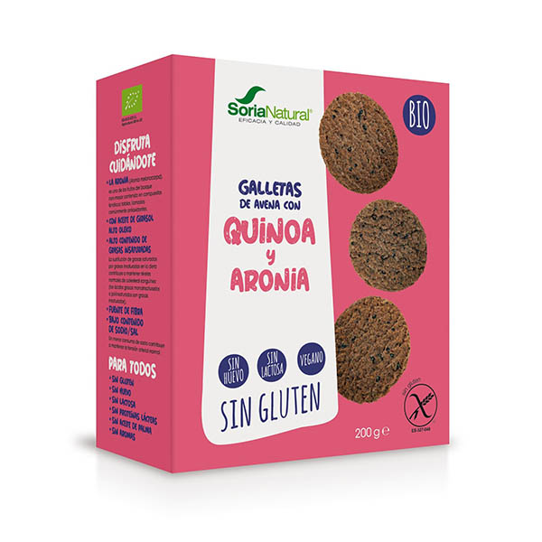 GALLETAS DE AVENA CON QUINOA Y ARONIA bio (200 g)