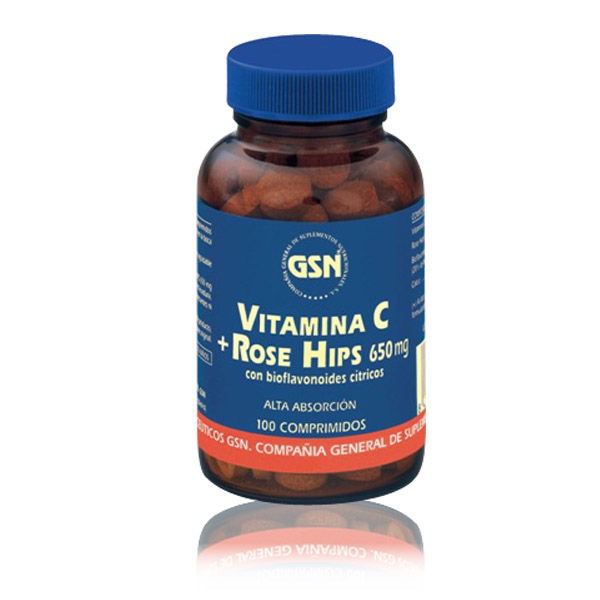 Vitamina C + Rose Hips (100 comprimidos)